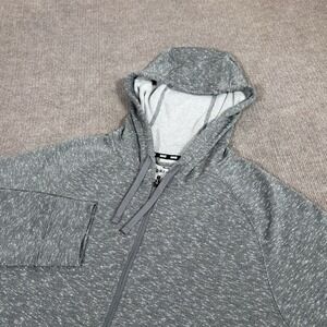 Nike Hoodie Sweatshirt Mens M Full Zip French Terry Gray Dri Fit Embroidered